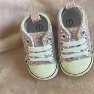 Sparkly Pink Baby Sneakers